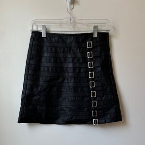 NWT Faux Leather Alternative Buckle Skirt Grunge